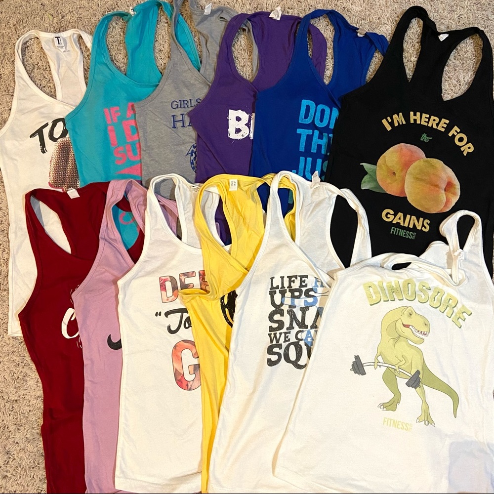 Fitness Tee Co Workout Tank Top Lot